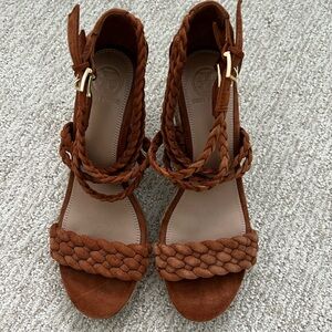 Tory Burch Bailey Braided Ankle Strap Size 7